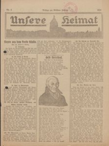 Unsere Heimat. Beilage zur K&ouml;sliner Zeitung Nr. 2/1924
