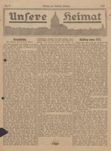 Unsere Heimat. Beilage zur K&ouml;sliner Zeitung Nr. 8/1923
