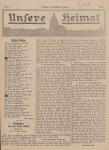 Unsere Heimat. Beilage zur Kösliner Zeitung Nr. 6/1922