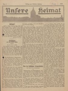 Unsere Heimat. Beilage zur Kösliner Zeitung Nr. 8/1922