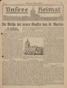 Unsere Heimat. Beilage zur Kösliner Zeitung Nr. 11/1922