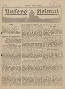 Unsere Heimat. Beilage zur Kösliner Zeitung Nr. 13/1922