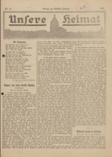 Unsere Heimat. Beilage zur Kösliner Zeitung Nr. 14/1922