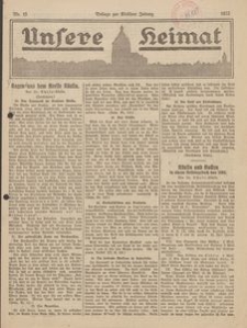 Unsere Heimat. Beilage zur Kösliner Zeitung Nr. 15/1922