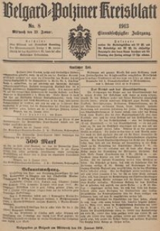 Belgard-Polziner Kreisblatt, 1913, Nr 8