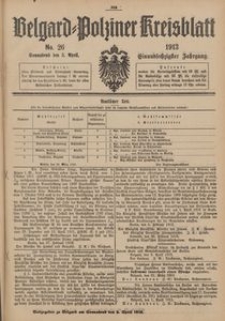 Belgard-Polziner Kreisblatt, 1913, Nr 26