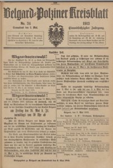 Belgard-Polziner Kreisblatt, 1913, Nr 34