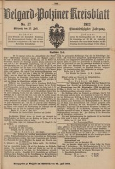 Belgard-Polziner Kreisblatt, 1913, Nr 57