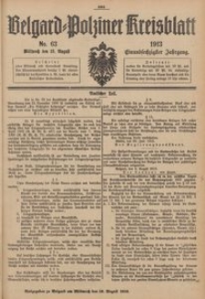 Belgard-Polziner Kreisblatt, 1913, Nr 63