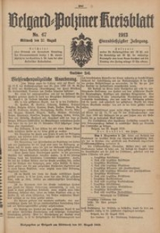 Belgard-Polziner Kreisblatt, 1913, Nr 67
