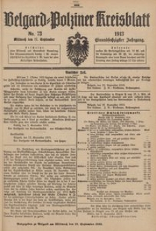 Belgard-Polziner Kreisblatt, 1913, Nr 73