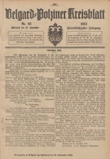Belgard-Polziner Kreisblatt, 1913, Nr 93