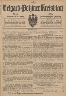 Belgard-Polziner Kreisblatt, 1915, Nr 5