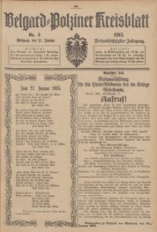 Belgard-Polziner Kreisblatt, 1915, Nr 8