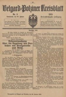 Belgard-Polziner Kreisblatt, 1915, Nr 9