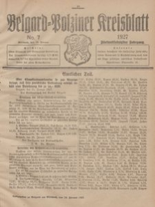 Belgard-Polziner Kreisblatt, 1927, Nr 7