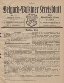 Belgard-Polziner Kreisblatt, 1927, Nr 12