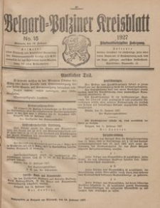 Belgard-Polziner Kreisblatt, 1927, Nr 15