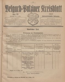 Belgard-Polziner Kreisblatt, 1927, Nr 19