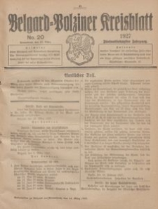 Belgard-Polziner Kreisblatt, 1927, Nr 20