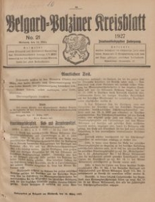 Belgard-Polziner Kreisblatt, 1927, Nr 21