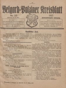Belgard-Polziner Kreisblatt, 1927, Nr 23