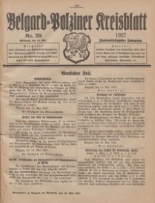 Belgard-Polziner Kreisblatt, 1927, Nr 39