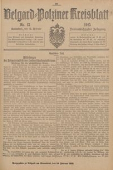 Belgard-Polziner Kreisblatt, 1915, Nr 13