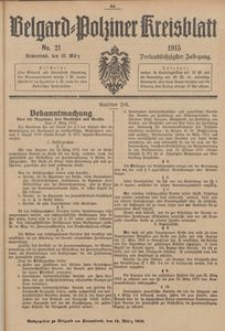 Belgard-Polziner Kreisblatt, 1915, Nr 21