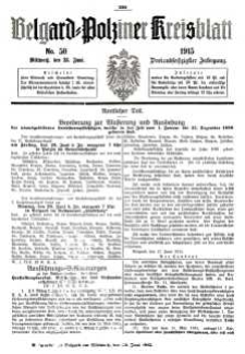 Belgard-Polziner Kreisblatt, 1915, Nr 50