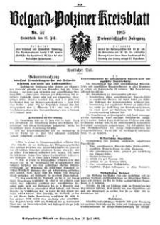 Belgard-Polziner Kreisblatt, 1915, Nr 57