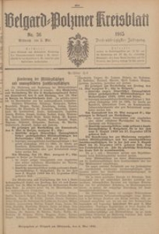 Belgard-Polziner Kreisblatt, 1915, Nr 36