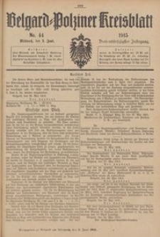 Belgard-Polziner Kreisblatt, 1915, Nr 44