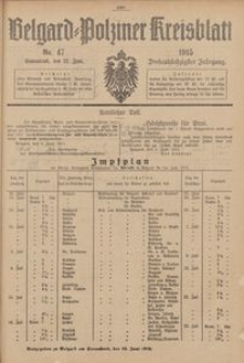 Belgard-Polziner Kreisblatt, 1915, Nr 47