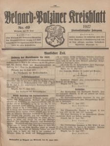 Belgard-Polziner Kreisblatt, 1927, Nr 49