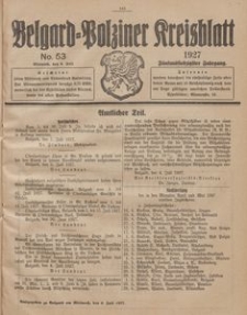 Belgard-Polziner Kreisblatt, 1927, Nr 53