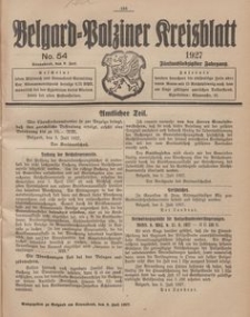 Belgard-Polziner Kreisblatt, 1927, Nr 54