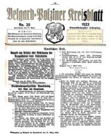 Belgard-Polziner Kreisblatt, 1923, Nr 25