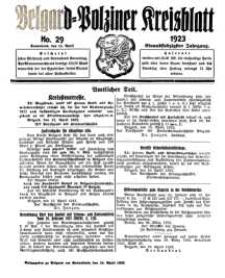 Belgard-Polziner Kreisblatt, 1923, Nr 29