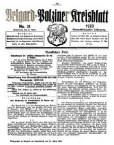Belgard-Polziner Kreisblatt, 1923, Nr 31