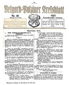 Belgard-Polziner Kreisblatt, 1923, Nr 38