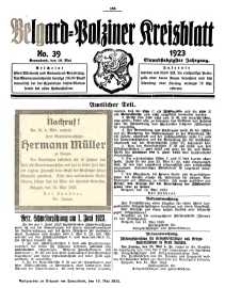 Belgard-Polziner Kreisblatt, 1923, Nr 39