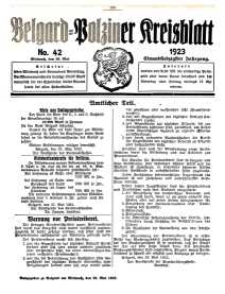 Belgard-Polziner Kreisblatt, 1923, Nr 42