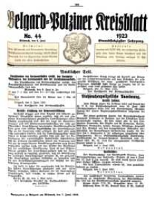 Belgard-Polziner Kreisblatt, 1923, Nr 44