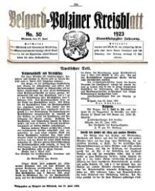 Belgard-Polziner Kreisblatt, 1923, Nr 50