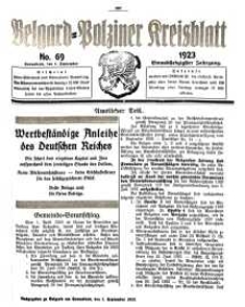 Belgard-Polziner Kreisblatt, 1923, Nr 69