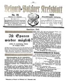 Belgard-Polziner Kreisblatt, 1923, Nr 70