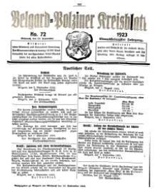 Belgard-Polziner Kreisblatt, 1923, Nr 72