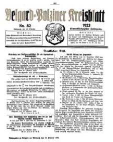 Belgard-Polziner Kreisblatt, 1923, Nr 82