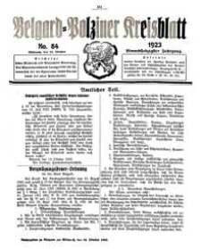 Belgard-Polziner Kreisblatt, 1923, Nr 84